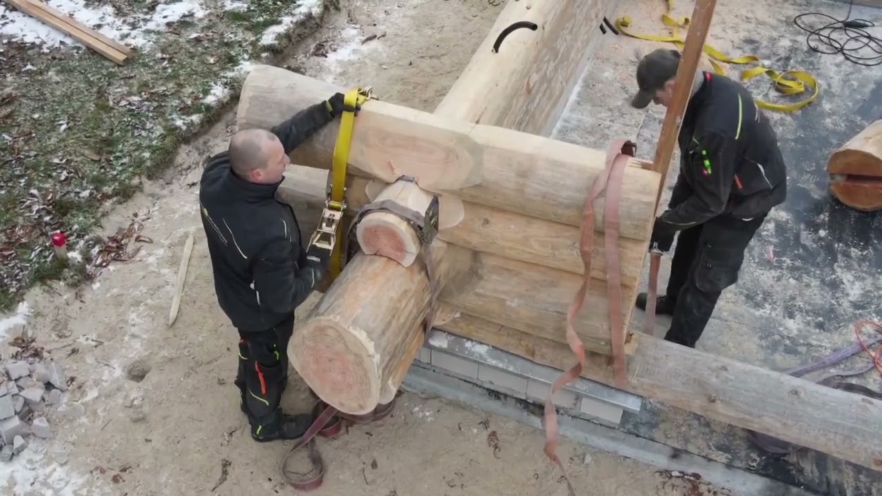 Naturstammhaus Fünfseen erstellt von Mätzing Naturstammhaus