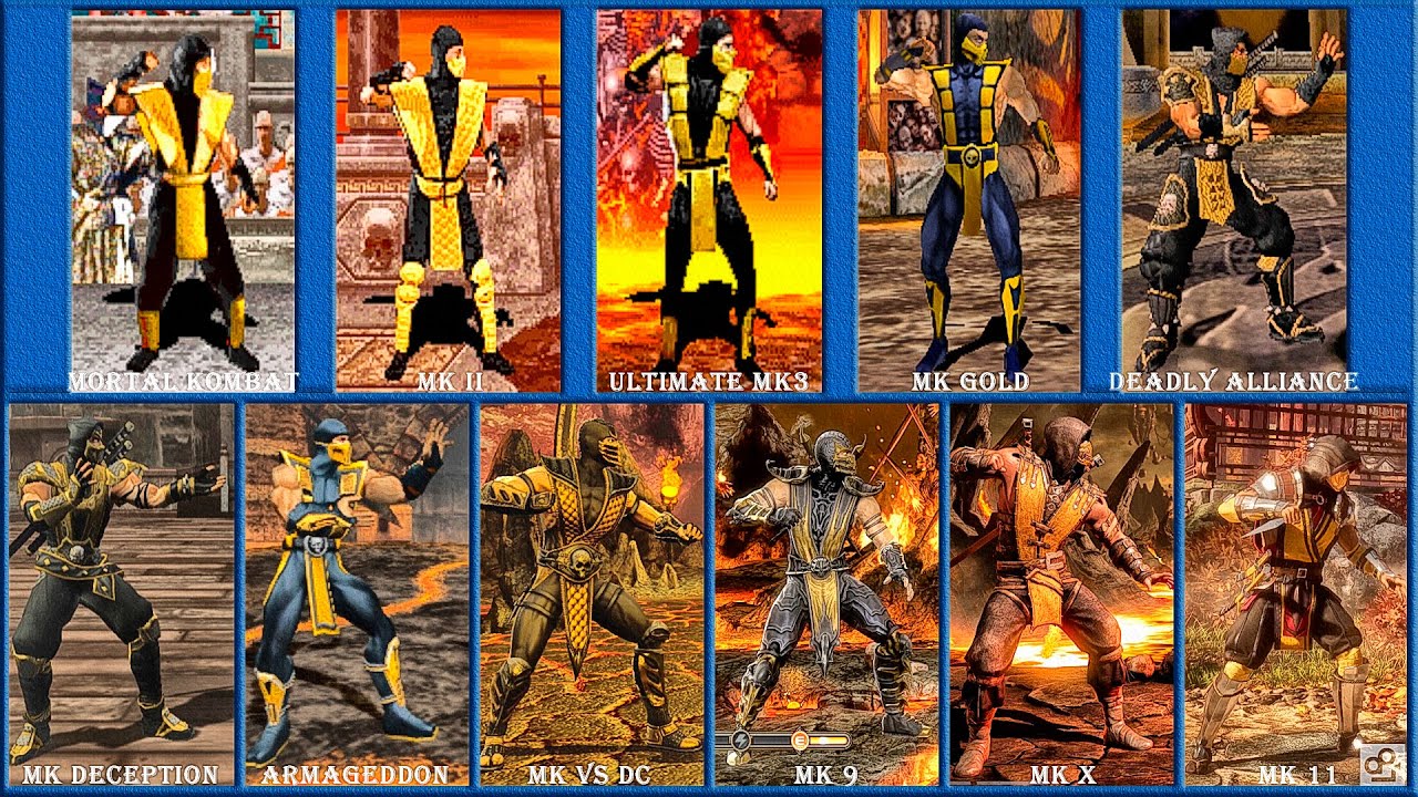SCORPION Evolution 1992-2021 | UPDATE MK11 | UNRSTRCTD Fatality (PSX/PS4/PC)