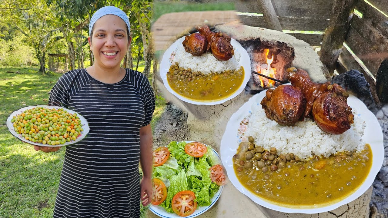 Le Puso Leche De Coco a Los Guandules Verde I Comida Típica. La vida del campo