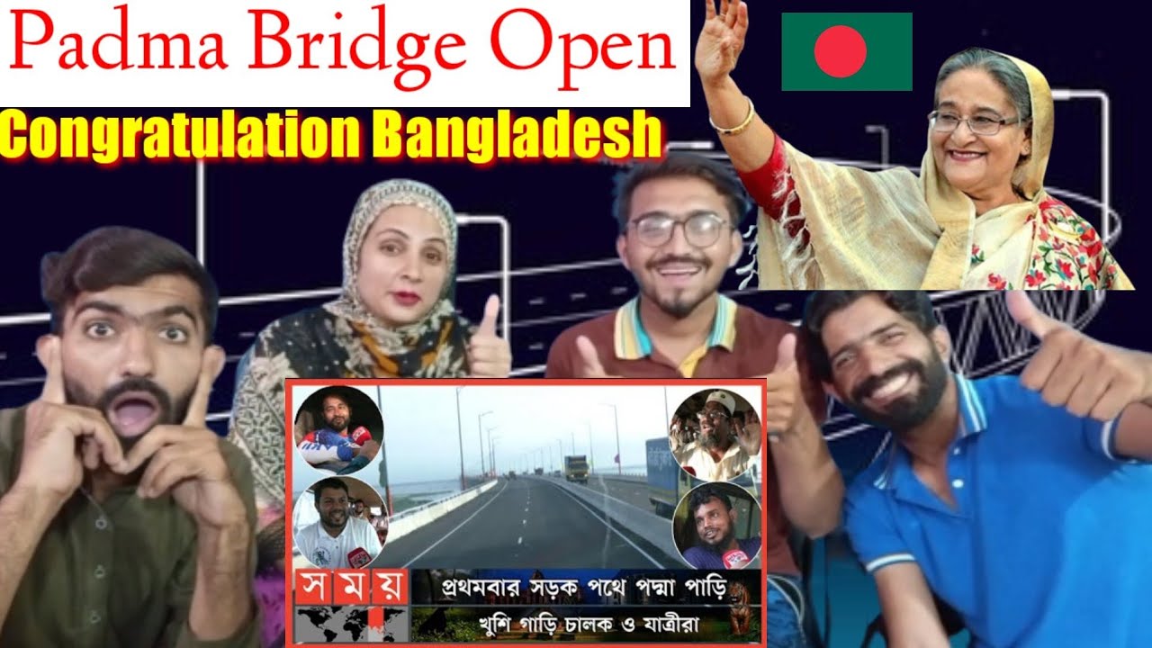 স্বপ্নের পদ্মা সেতুর ওপর দিয়ে চলছে গাড়ি! | Padma Bridge Open | Padma | Somoy TV|Pakistani Reaction