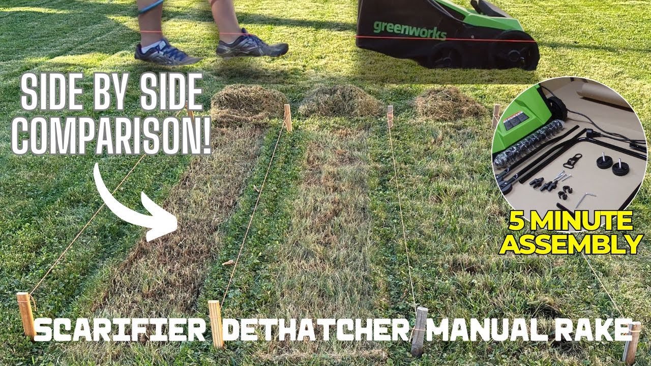 Greenworks DT13B00 Dethatcher: Unboxing, Assembly & Demo | Part 1