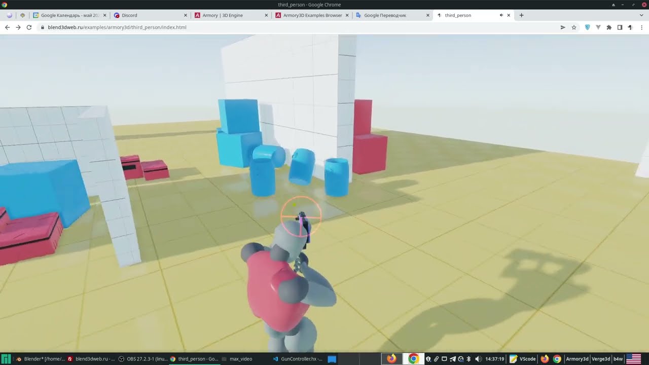 third person -  armory3d - blend3dweb