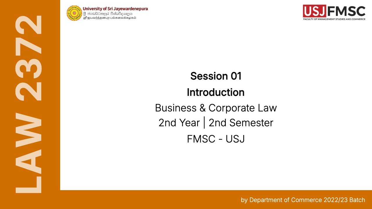 Introduction | LAW 2372 - Business and Corporate Law