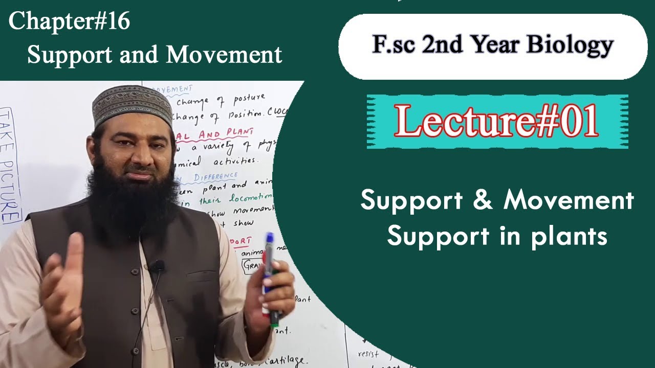 Biology Ch#16-Lecture#01 Support and Movement  (F.Sc 2nd Year)