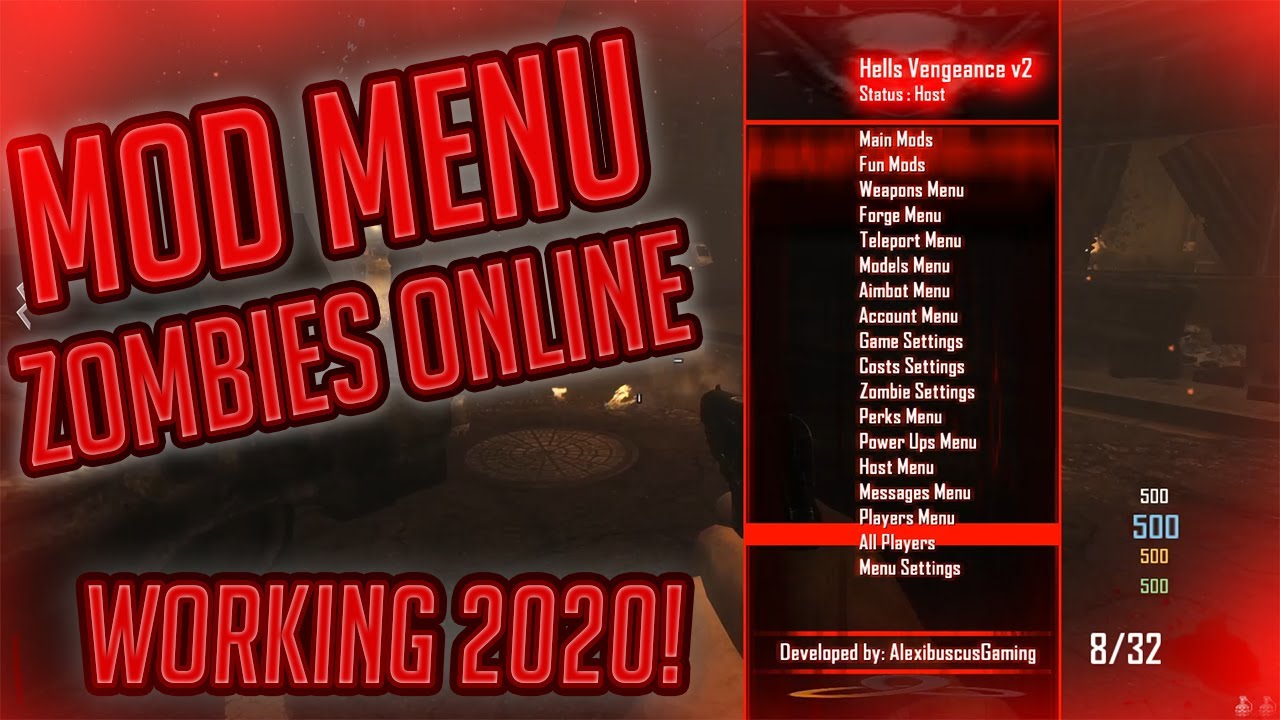 BO2 MOD MENU PC! - BO2 ZOMBIES ONLINE MOD MENU WORKING 2020!