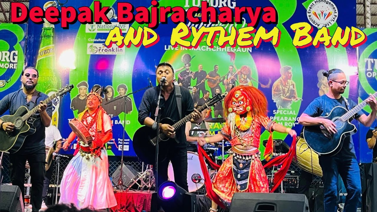 Live Music By Deepak Bajracharya || Cultural Events Happened In Machhegaun || Lakhe & Jhankri Dance😱