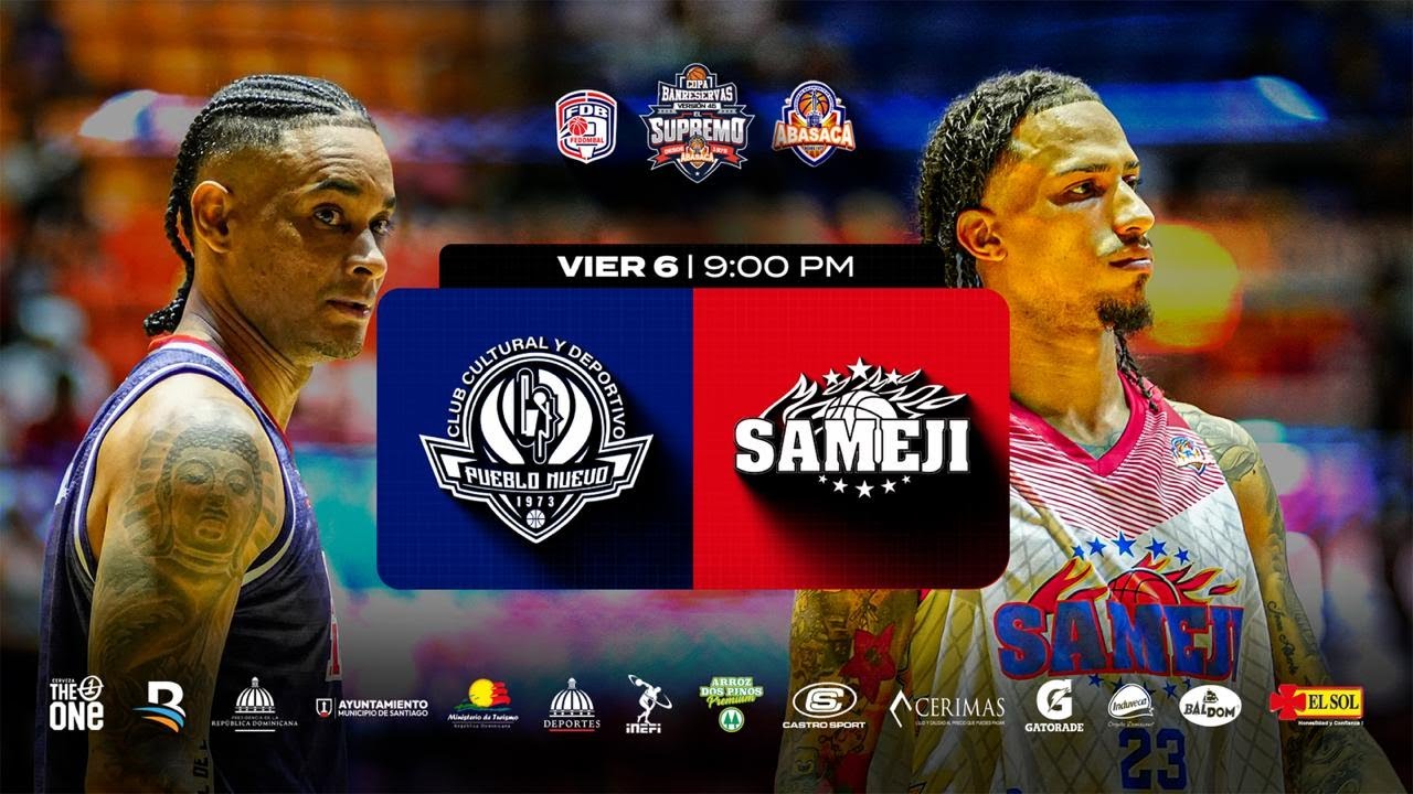 PUEBLO NUEVO vs SAMEJI / Torneo “Supremo” del Baloncesto Superior de Santiago / ABASACA