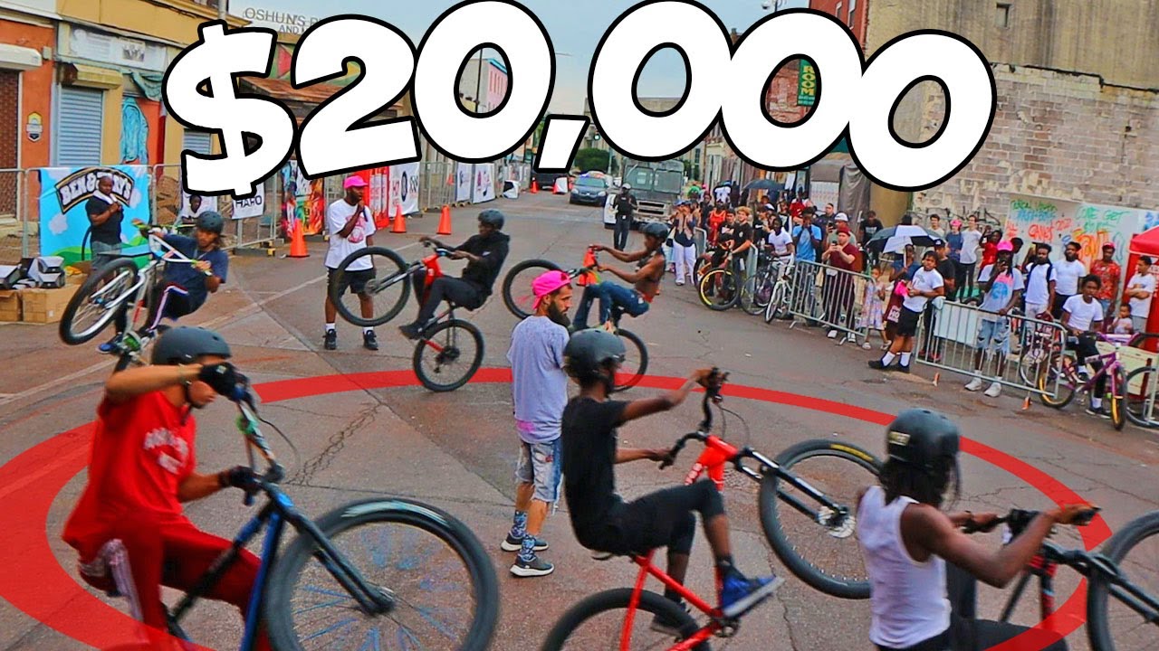 Последний, кто встанет на заднее колесо, получит 20 000 долларов!