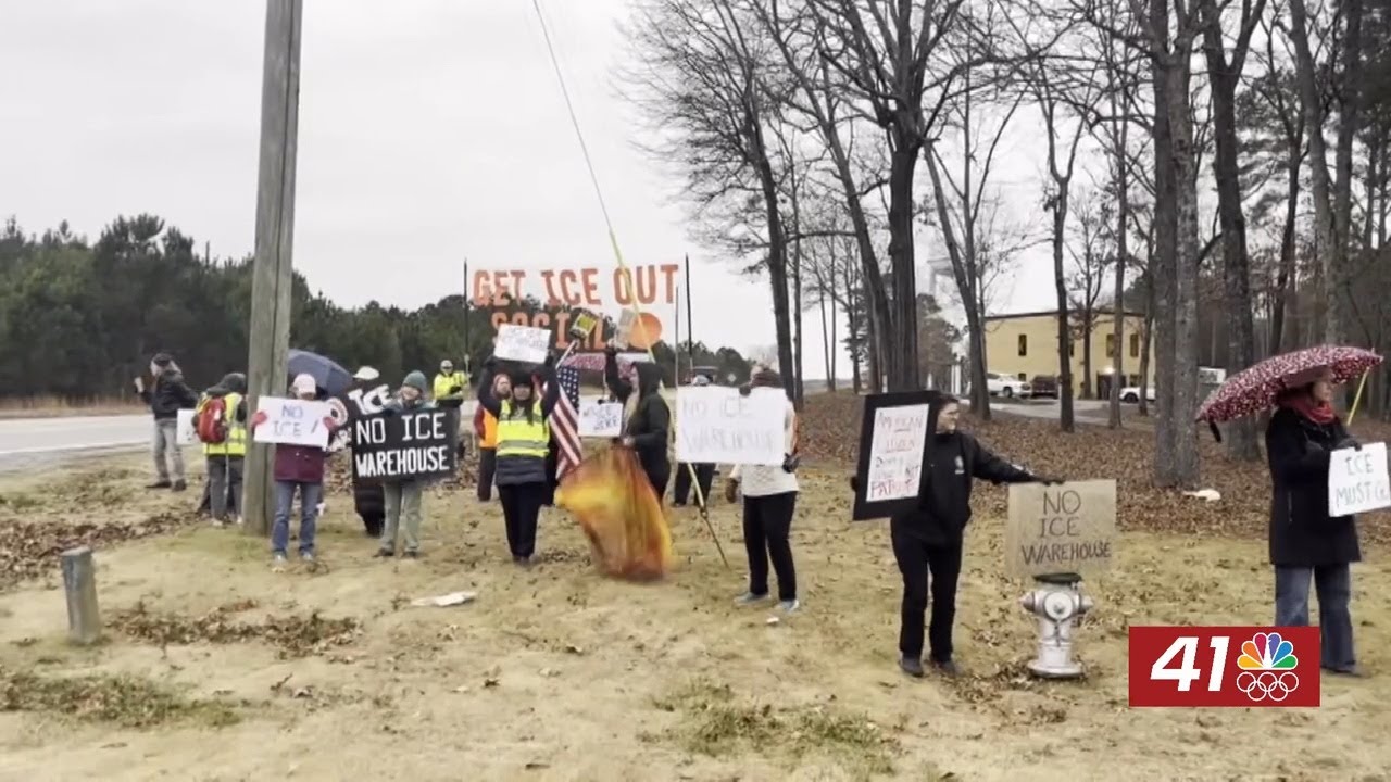 Protesters gather over possible ICE facility in Social Circle