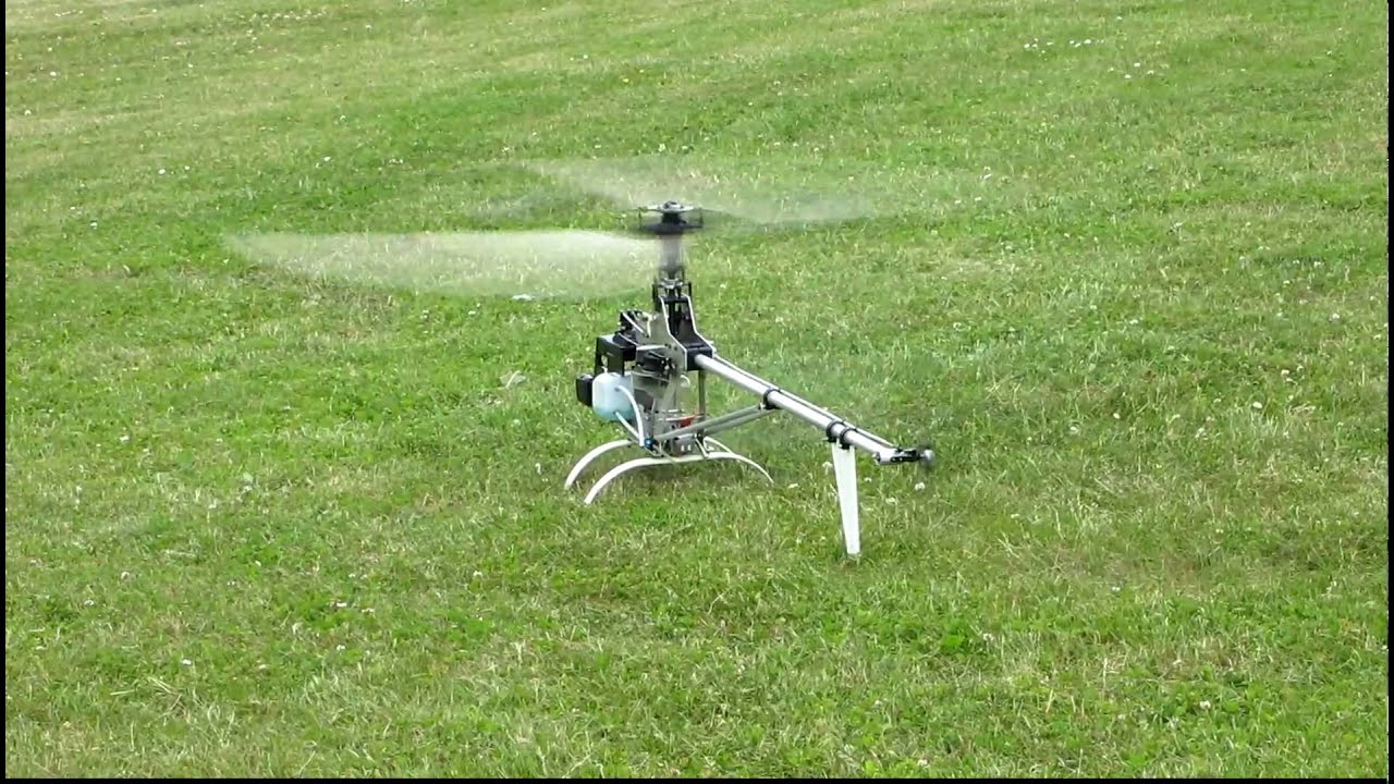 Graupner Helimax 80 Fourstroke Helicopter first spoolup
