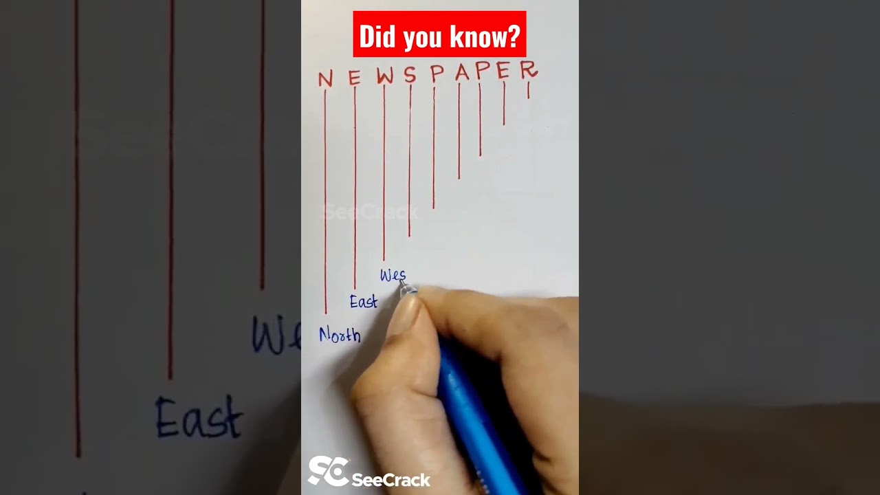 Did you know what NEWSPAPER stands for? -SeeCrack (Official Shorts)