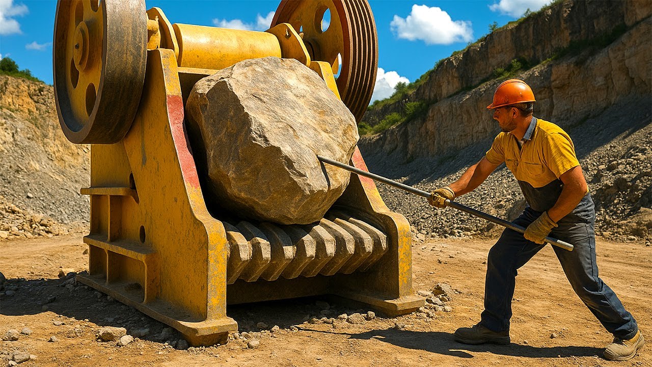 👹 GIANT after GIANT ☠️🗿💀 BIGGEST Stone CRUSHER in the World🌎Extreme Powerful Rock Crushing Machine!