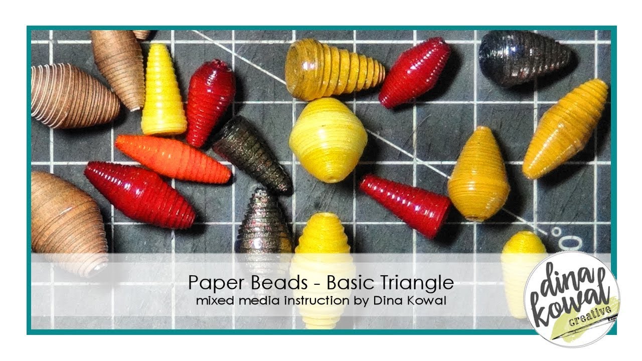 Making Paper Beads  - Triangle Strips Three Ways