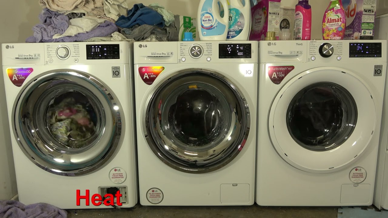 Wash Race - LG DD vs. LG Turbowash vs. LG Turbowash 360 / Cotton 40'c Time saver
