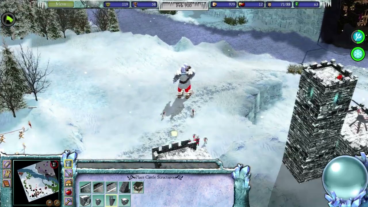 Stronghold Legends HD Walkthrough (Hard Difficulty) Ice Campaign #5 Virginal: Ice Queen of Tyrol
