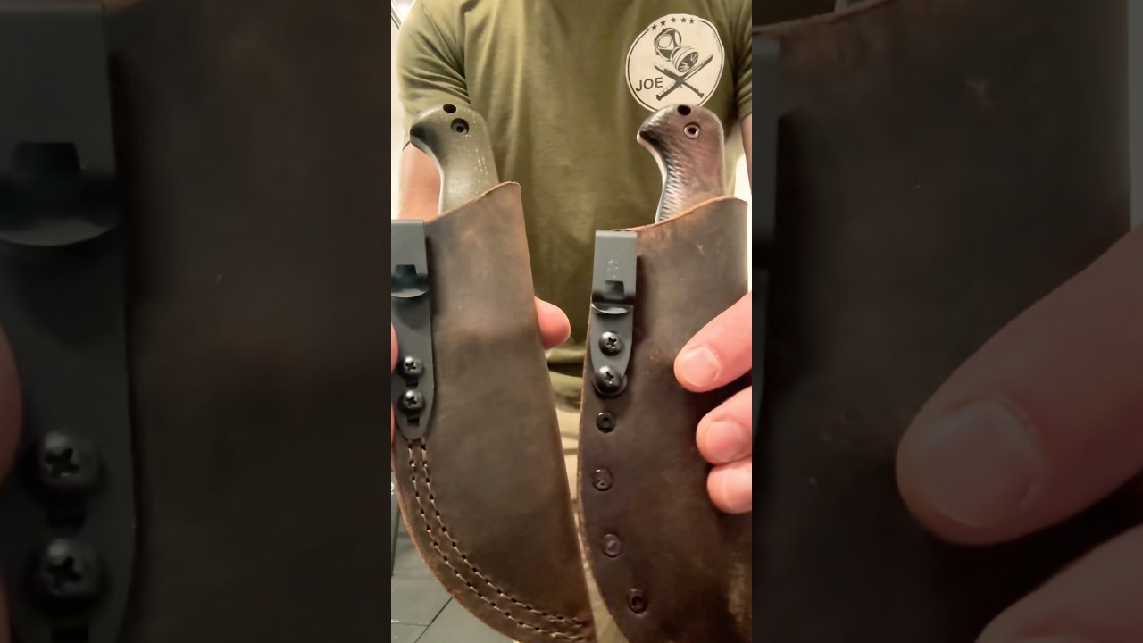 Кожаные глубокие ножны Badger Claw для карманного ножа Bowie V44C