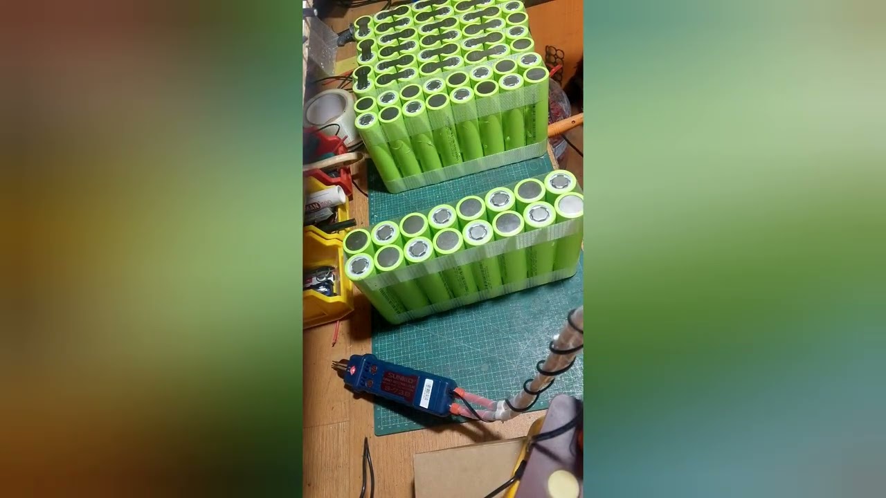langkah 1 merangkai Batteray JSK lifepo04  menggunakan spot welding tanpa holder Batteray#fyp 