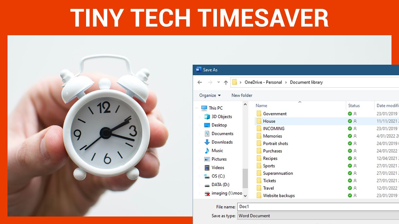 Turn on the 'old' SAVE AS dialog box in WORD, POWERPOINT and EXCEL