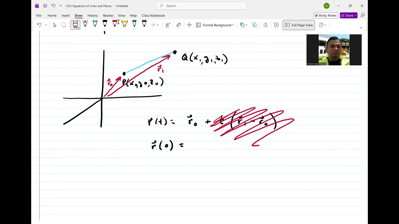 ConvenientParameterizationOfALineMath2623Sp26