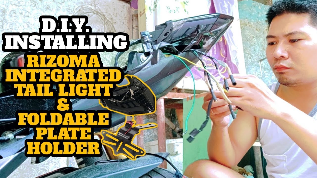 installing RIZOMA INTEGRATED TAIL LIGHT & FOLDABLE PLATE HOLDER |  honda click 125i v2