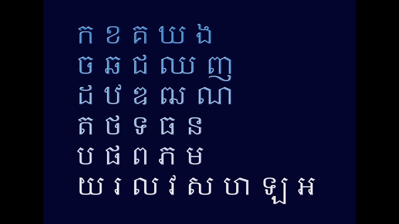 How to pronounce Khmer Consonants - Khmer Alphabet