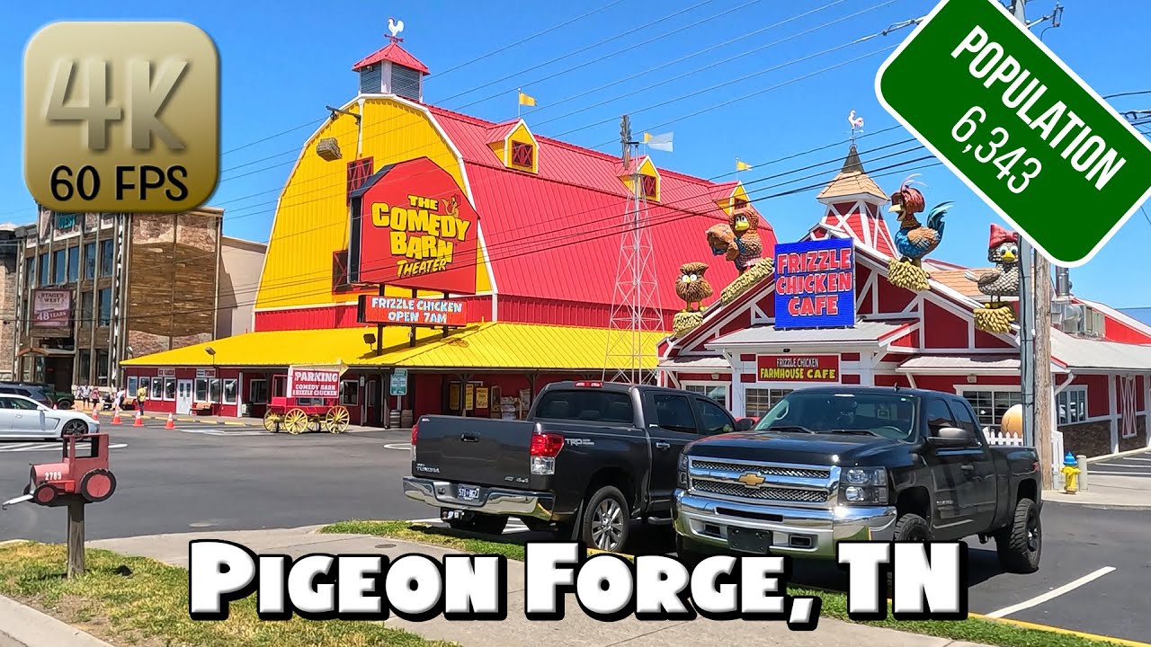 Driving Around Pigeon Forge, Tennessee in 4k Video