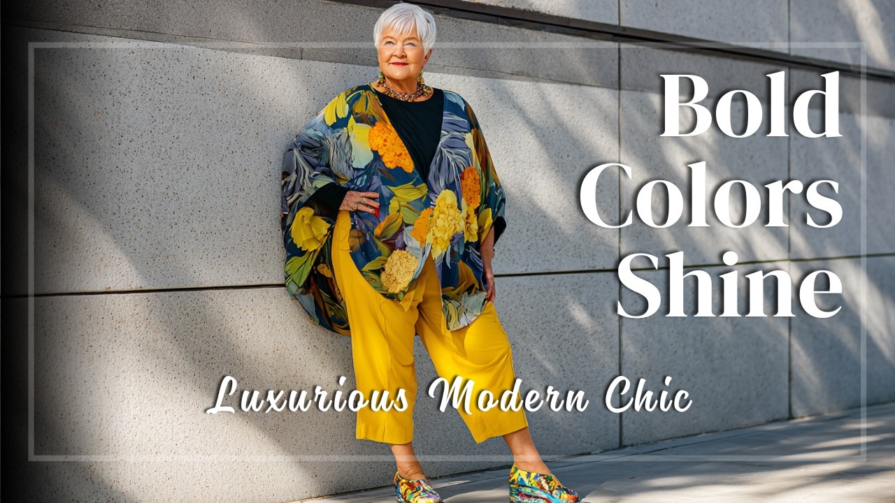 Statement fashion for seniors 🌟 bold elegance with luxurious modern chic