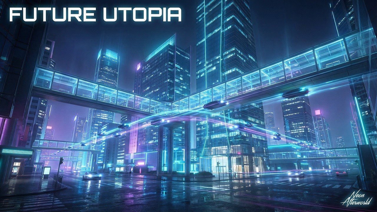AI Future City Ambience 🌙 Deep Sleep Sci-Fi Soundscape (4K)