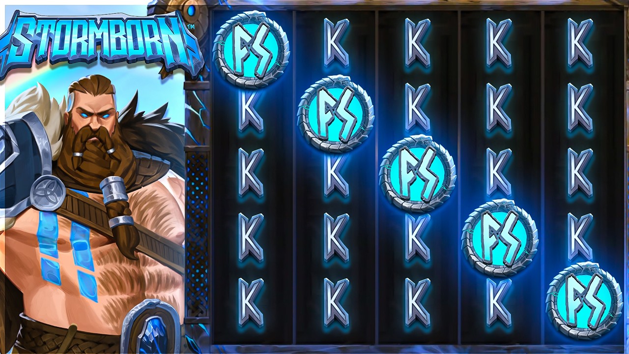 5 SCATTER BONUS ON STORMBORN SLOT!! (NEW)