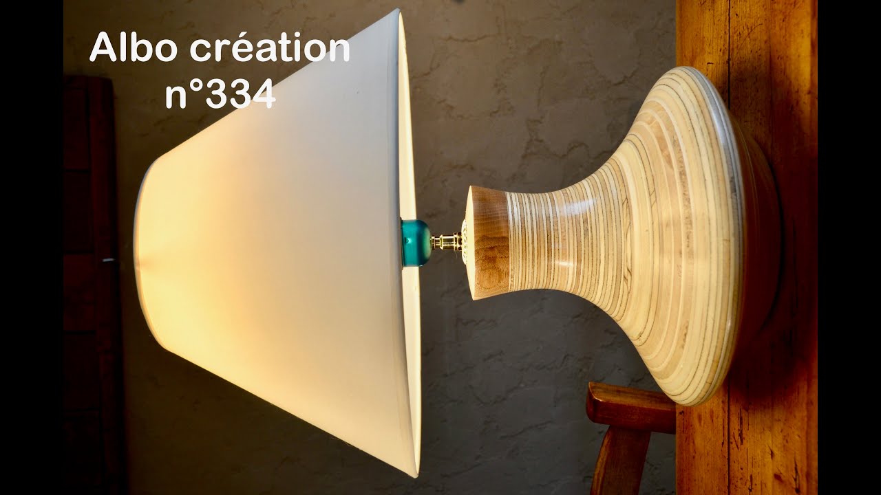 TOURNAGE PIED DE LAMPE en contreplaqué   -333-