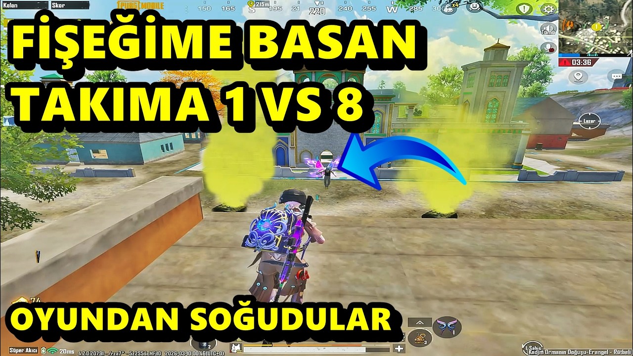 FİŞEĞİME BASAN TAKIMA 1 VS 8 OYUNDAN SOĞUTTUM ! BATUR GAME PUBG MOBİLE