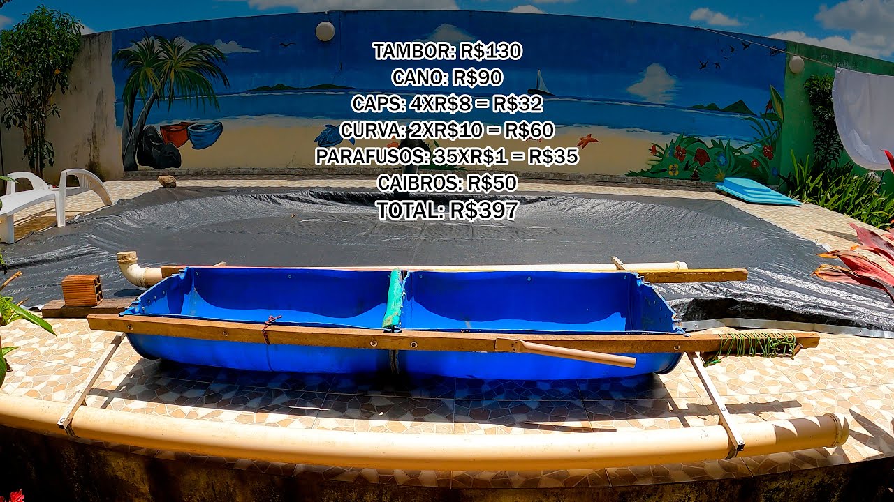 QUANTO CUSTA PARA FAZER UM BARCO / CAIAQUE DE TAMBOR - PREÇO NO VÍDEO