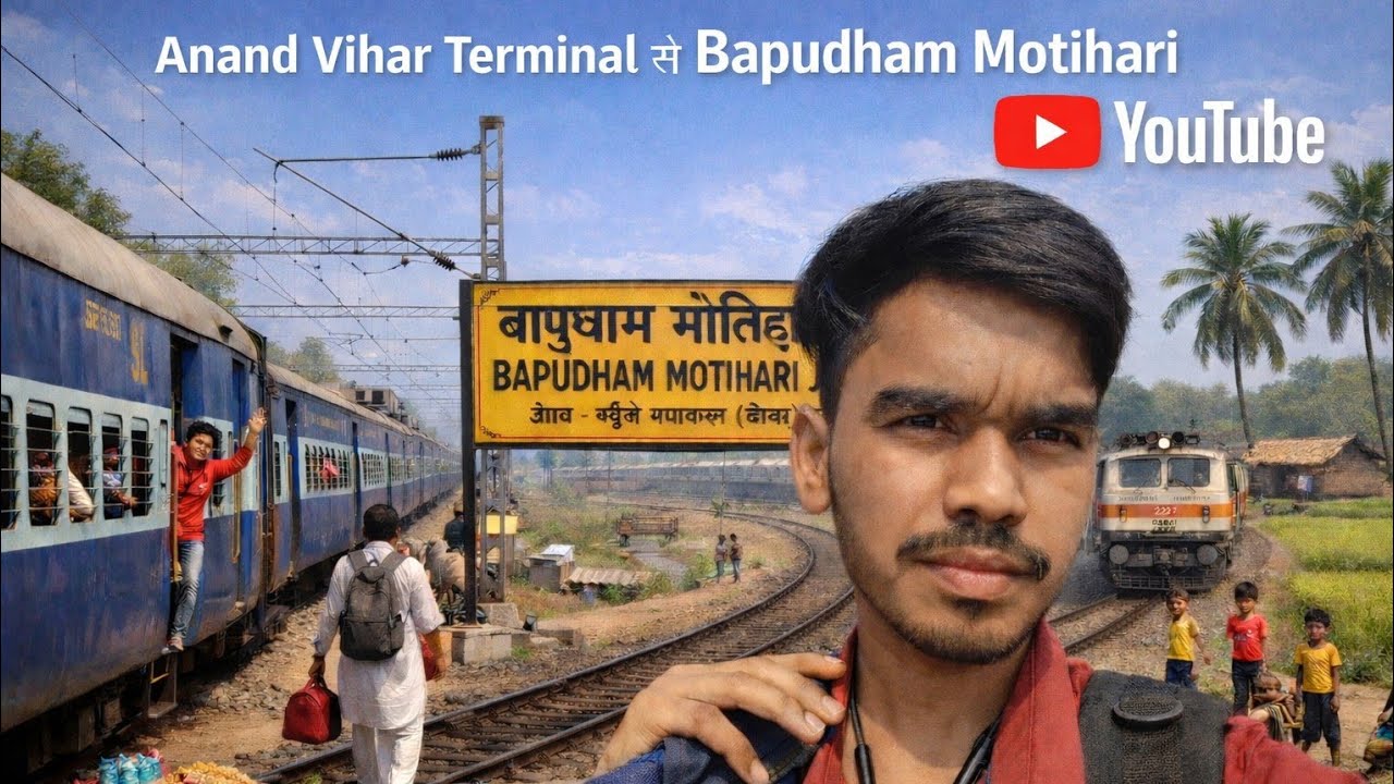 Anand Vihar Terminal se Bapudham Motihari 🚆 | Apne Gaon Ki Yatra Vlog #vlog #gaonvlog