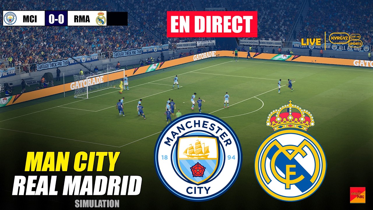 🔴EN DIRECT : Manchester City contre Real Madrid | Simulation de match eFootball PES 21