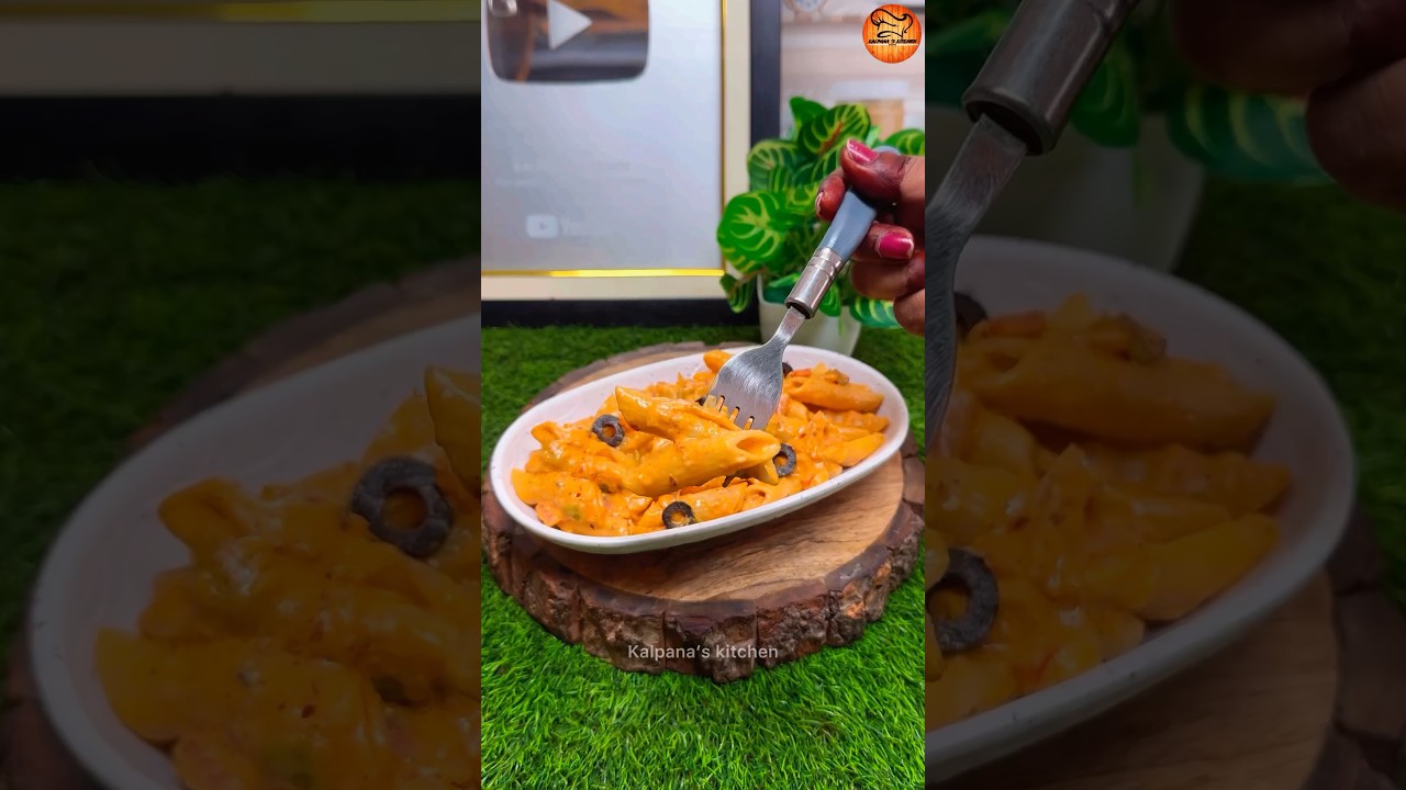 Restaurant style pink sauce pasta 😍😍❤️❤️&hellip; #shorts #pasta #pastarecipe #viral #kalpanaskitchen