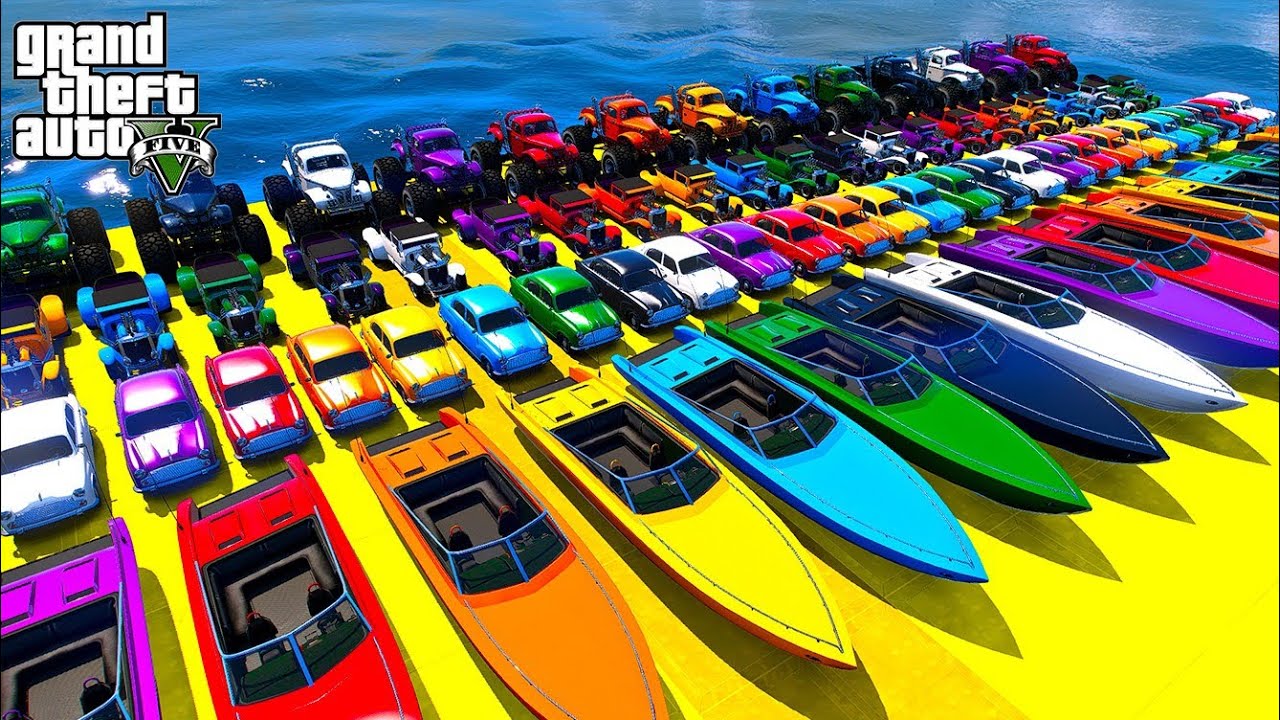 GTA V Epic New Stunt Race Car Racing Challenge with Trevor and Shark Extreme Driving Action