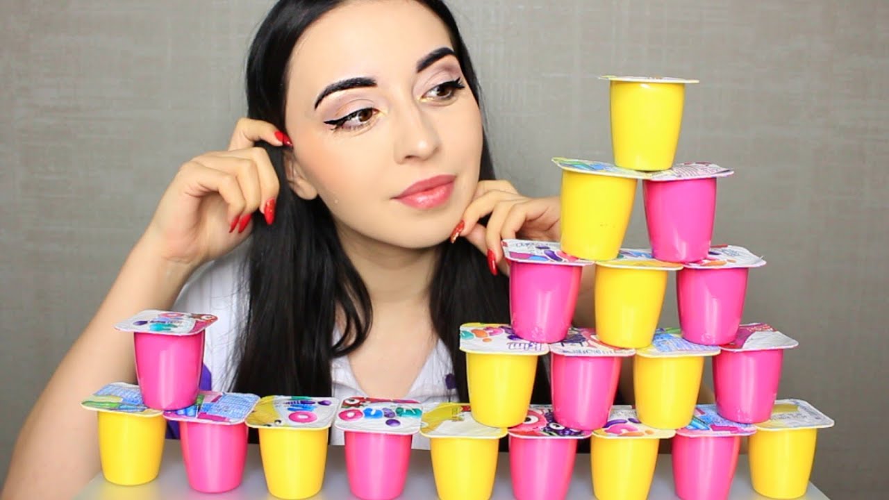 20 ЙОГУРТОВ ЗА РАЗ, СМОГУ ?? MUKBANG ЖАЛЕЮ О НОВОМ ЦВЕТЕ / Ayka Emilly