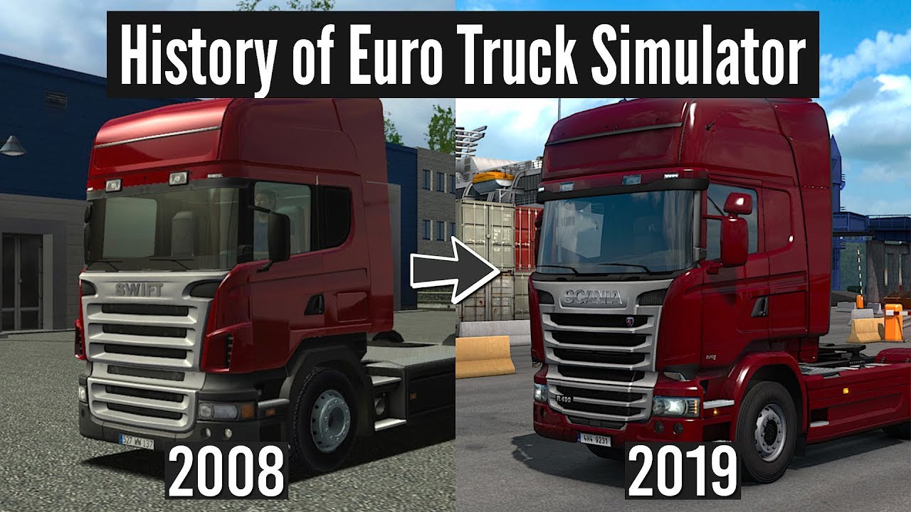 История Euro Truck Simulator | ETS 1 против ETS 2 | 2008 против 2019 | Тост 🚚