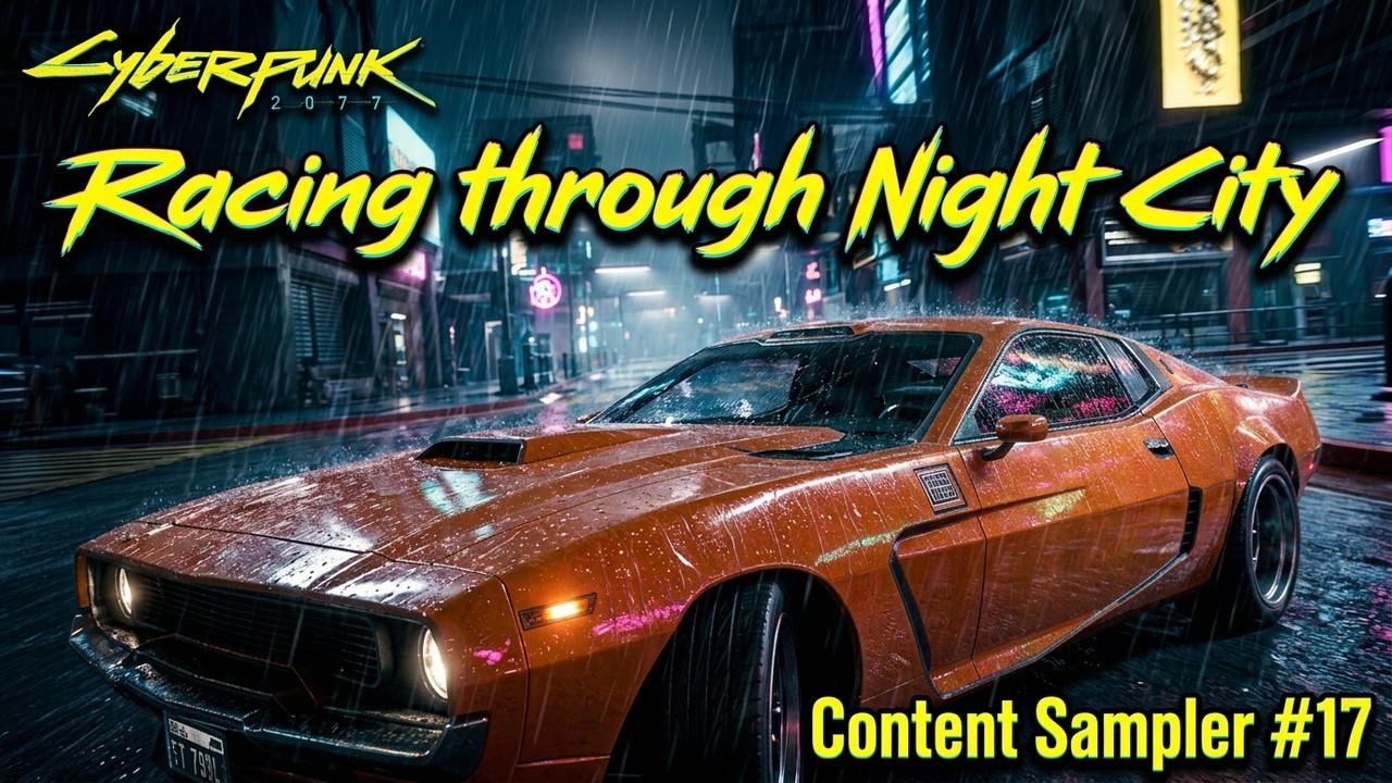 Cyberpunk 2077. Racing through Night City