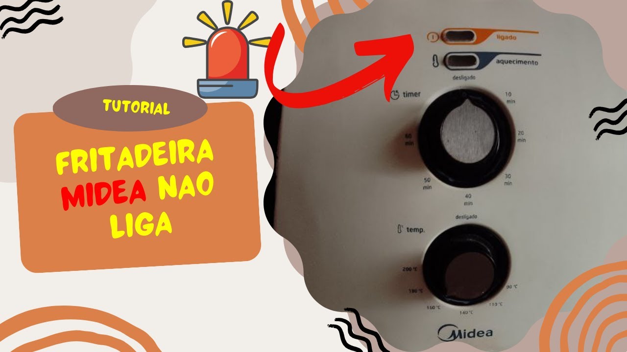 Fritadeira Midea FRA41  Airfryer nao liga como abrir e consertar
