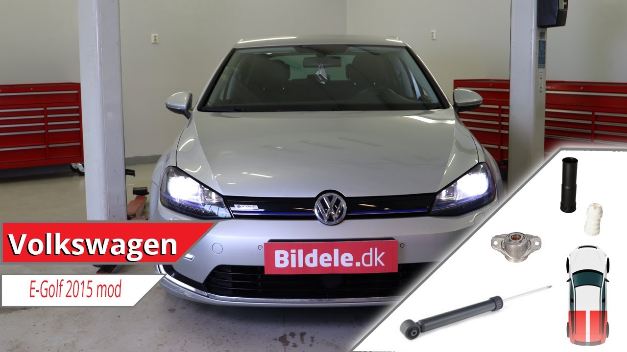 VW E-Golf: Sådan bytter man støddæmper og støddæmperkonsol bag - 2013 og nyere modeller