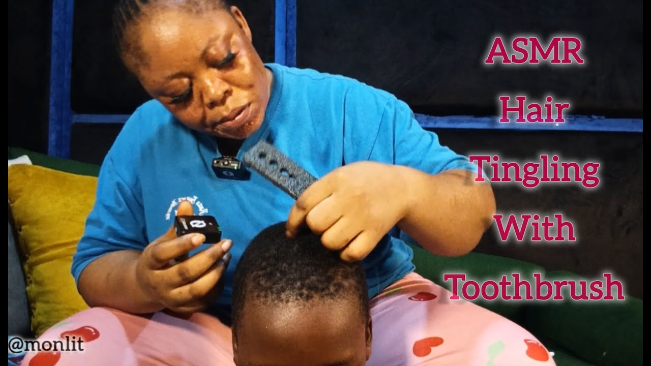 ASMR Peaceful relaxing hair tingle and scratching with toothbrush.#relax #tingles #asmrsounds #asmr
