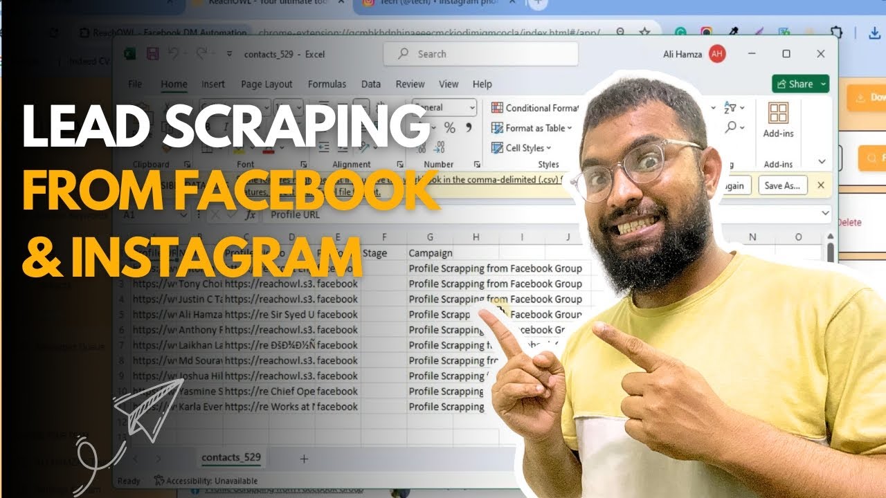 Lead Scraping from FACEBOOK & INSTAGRAM