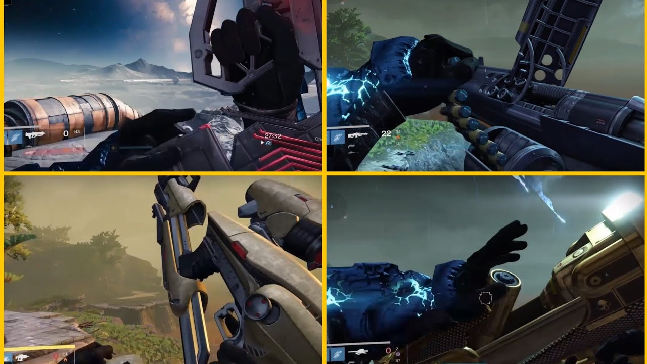 Destiny 1 - All Exotic Weapons - Gun Sounds & Reload Animations