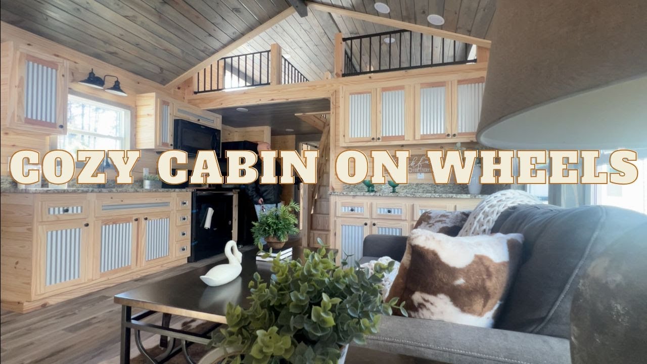 Sugar Plums Dancing in this Cozy Cabin! Tiny Home Model AC-127-5 Tiny House RV Park Model Tour 1080P