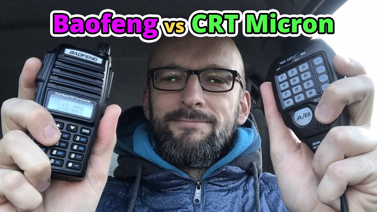 CRT Micron kontra Baofeng UV-82 - porównanie łączności na dystansie około 8 kilometrów