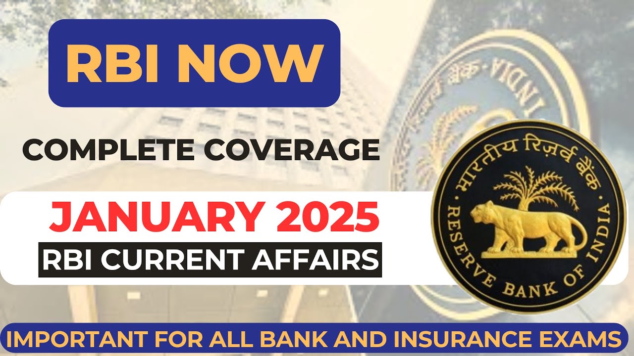RBI Circulars January 2025 l RBI I NABARD I IRDAI I IBPS I SBI