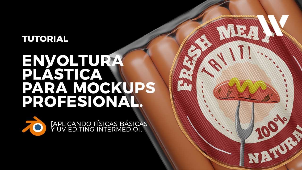 TUTORIAL - MODELADO de PAQUETE EMBOLTURA plástica para MOCKUPS profesional - ESPAÑOL