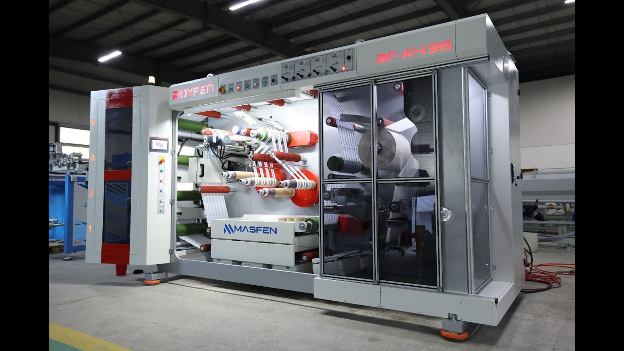 ROYFEN - Adhesive Tape Flexo Printing Machine / Kolibant Flekso Baskı Makinesi