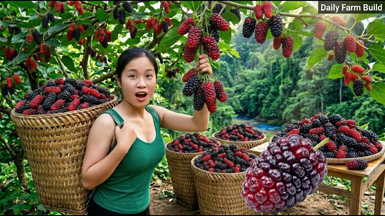 Harvesting 1000+ kg GIANT Strawberries & Jackfruit After 388 Days [TIMELAPSE] 🍓🍍💸